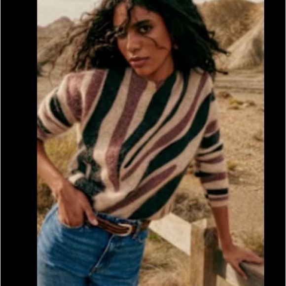 Sezane Sweaters - Sezane Multicolor Striped Sweater